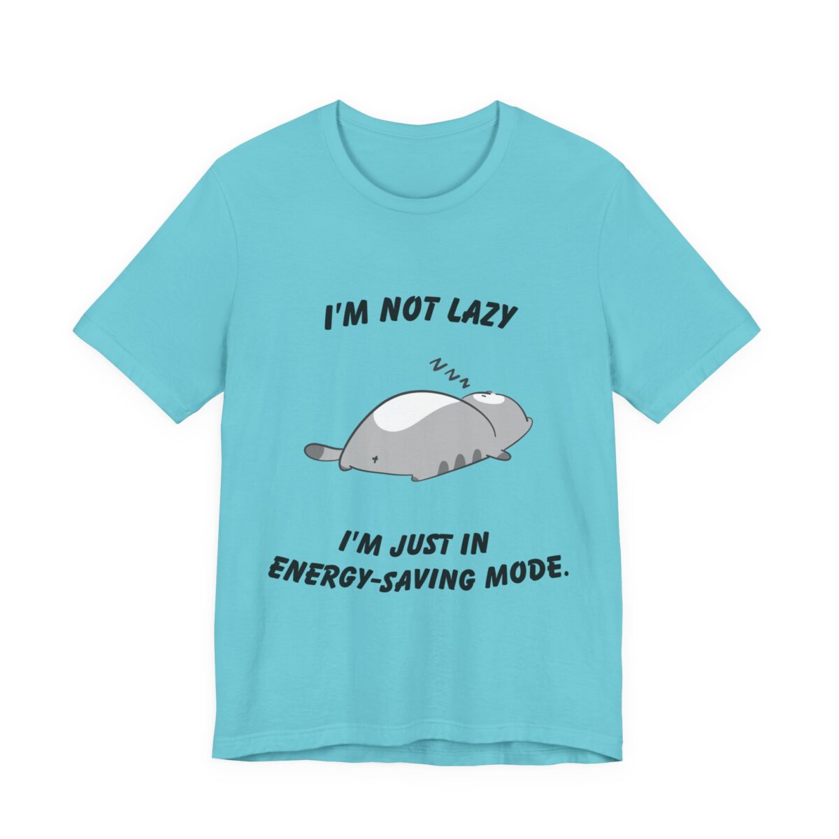 i’m not lazy i’m just in energy saving mode cat t shirt – funny lazy cat graphic tee