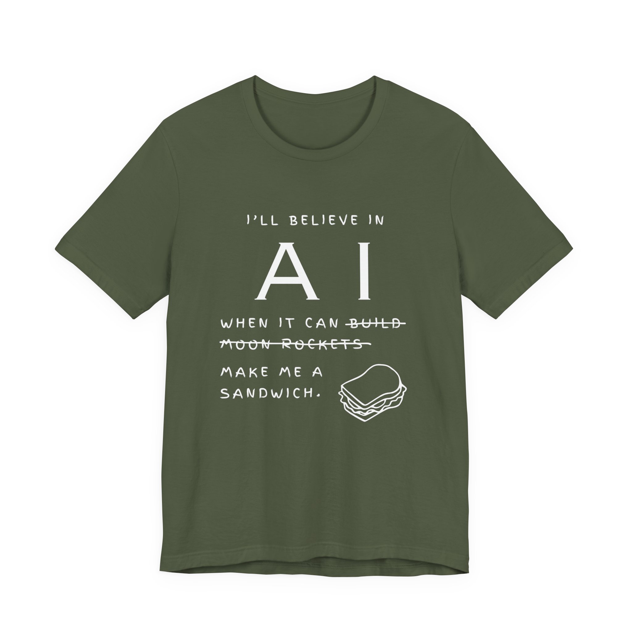 funny ai sandwich t shirt – “i’ll believe in ai when it makes me a sandwich” graphic tee funny ai sandwich t shirt – “i’ll believe in ai when it makes me a sandwich” graphic tee