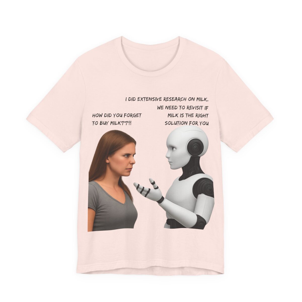 ai forgot the milk – anti help ai assistant t shirt funny ai overthinking meme tee ai overcomplicates situation graphic tee funny ai moments