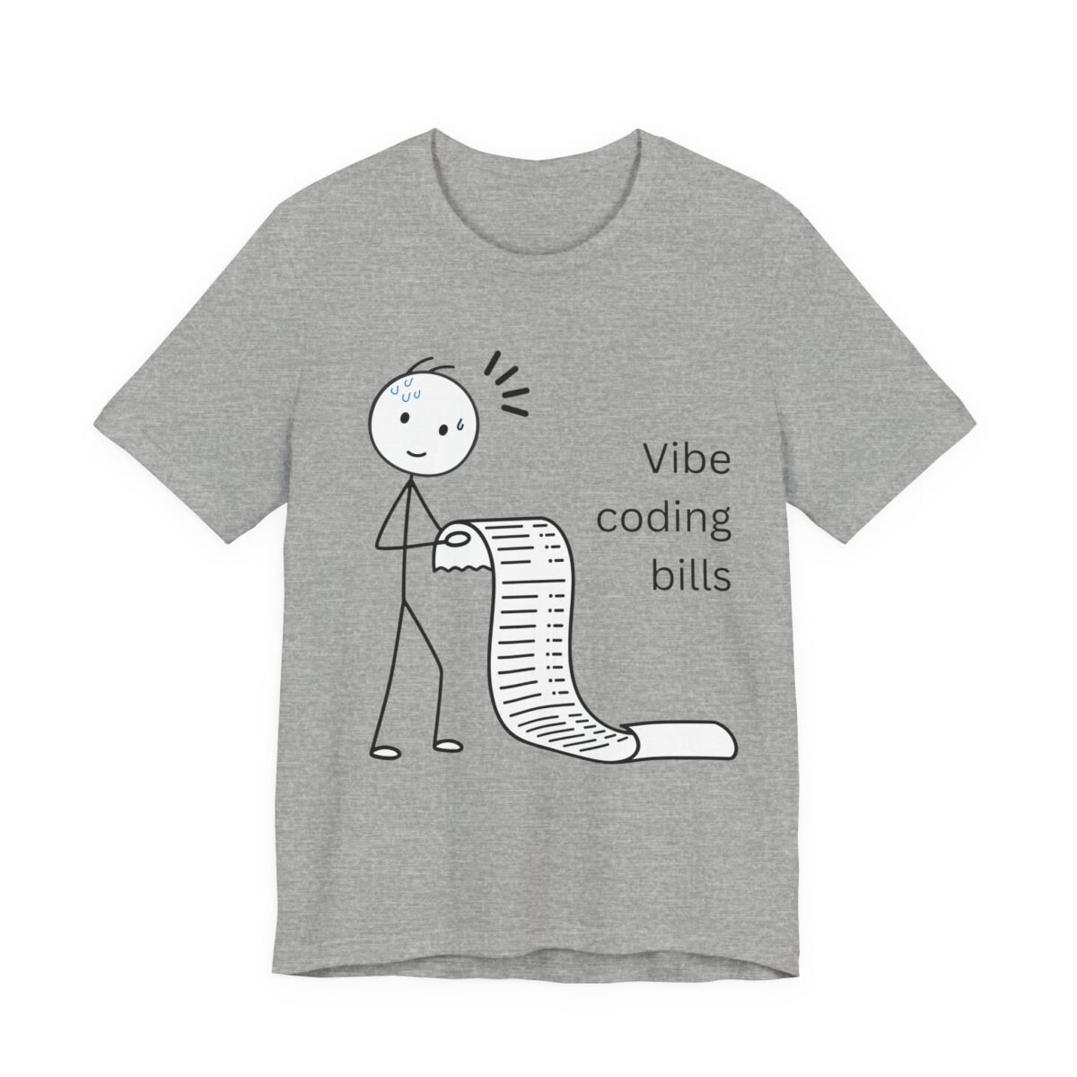 vibe coding bills t shirt – funny ai coding expense meme tee programmer shirt vibe coding is expensive