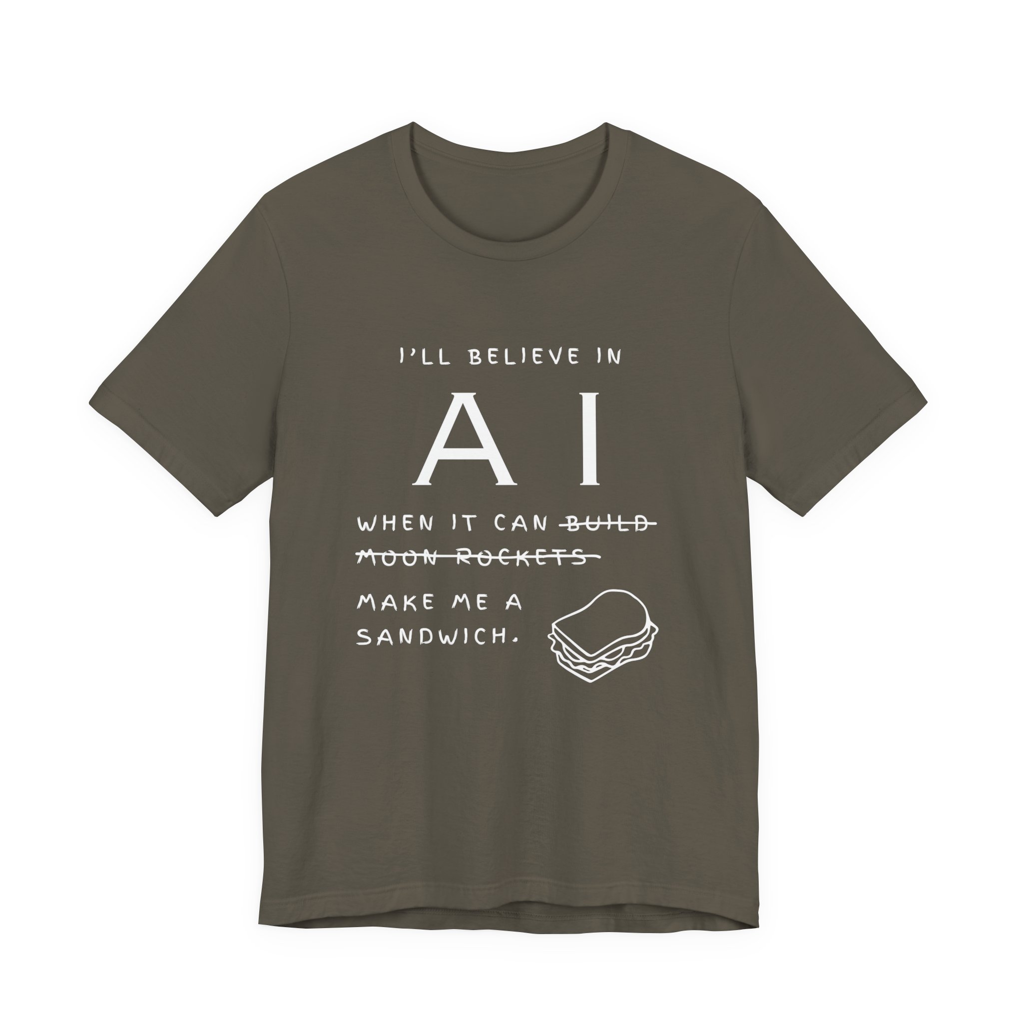 funny ai sandwich t shirt – “i’ll believe in ai when it makes me a sandwich” graphic tee funny ai sandwich t shirt – “i’ll believe in ai when it makes me a sandwich” graphic tee