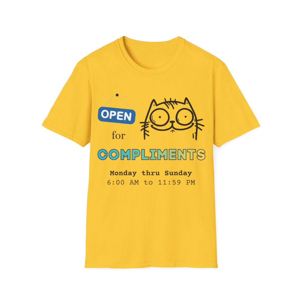 open for compliments cat shirt – funny validation humor t shirt, socially awkward cat meme tee, cute introvert graphic shirt