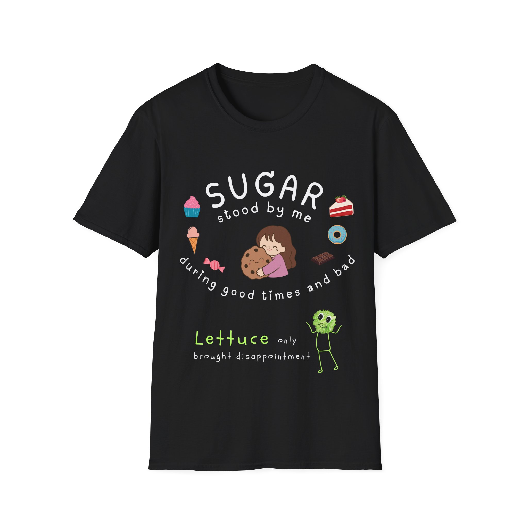 sugar stood by me funny foodie t shirt – cute dessert lover tee for sweet tooth humans graphic tee pun sugar stood by me funny foodie t shirt – cute dessert lover tee for sweet tooth humans graphic tee pun