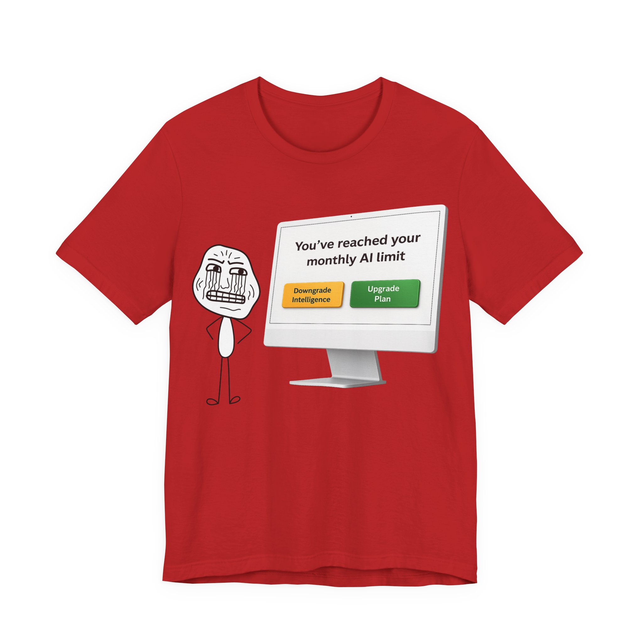 ai monthly limit reached t shirt – funny ai quota exceeded upgrade plan meme tee ai monthly limit reached t shirt – funny ai quota exceeded upgrade plan meme tee