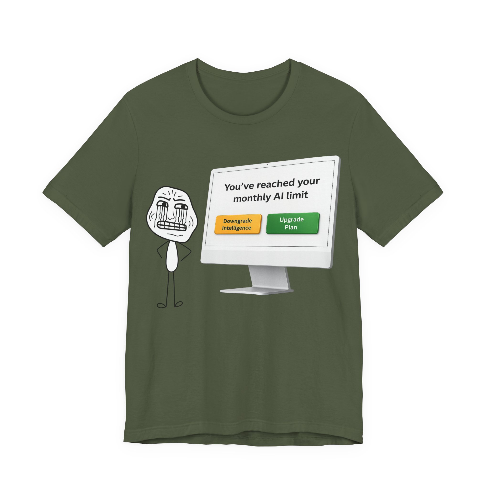ai monthly limit reached t shirt – funny ai quota exceeded upgrade plan meme tee ai monthly limit reached t shirt – funny ai quota exceeded upgrade plan meme tee