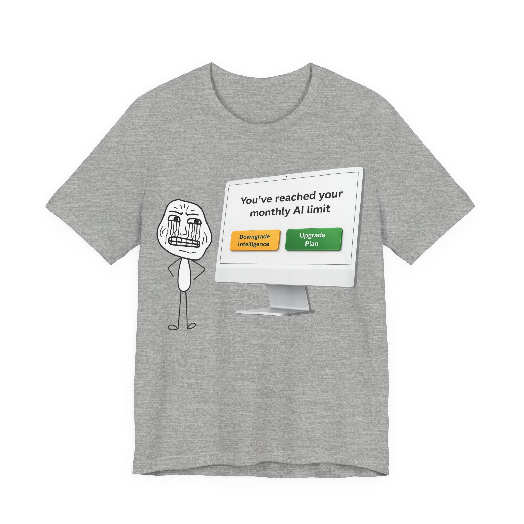 ai monthly limit reached t shirt – funny ai quota exceeded upgrade plan meme tee ai monthly limit reached t shirt – funny ai quota exceeded upgrade plan meme tee