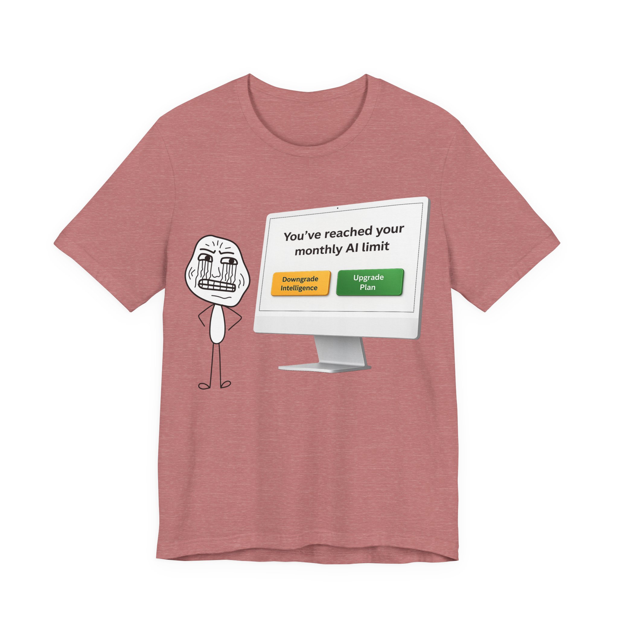 ai monthly limit reached t shirt – funny ai quota exceeded upgrade plan meme tee ai monthly limit reached t shirt – funny ai quota exceeded upgrade plan meme tee